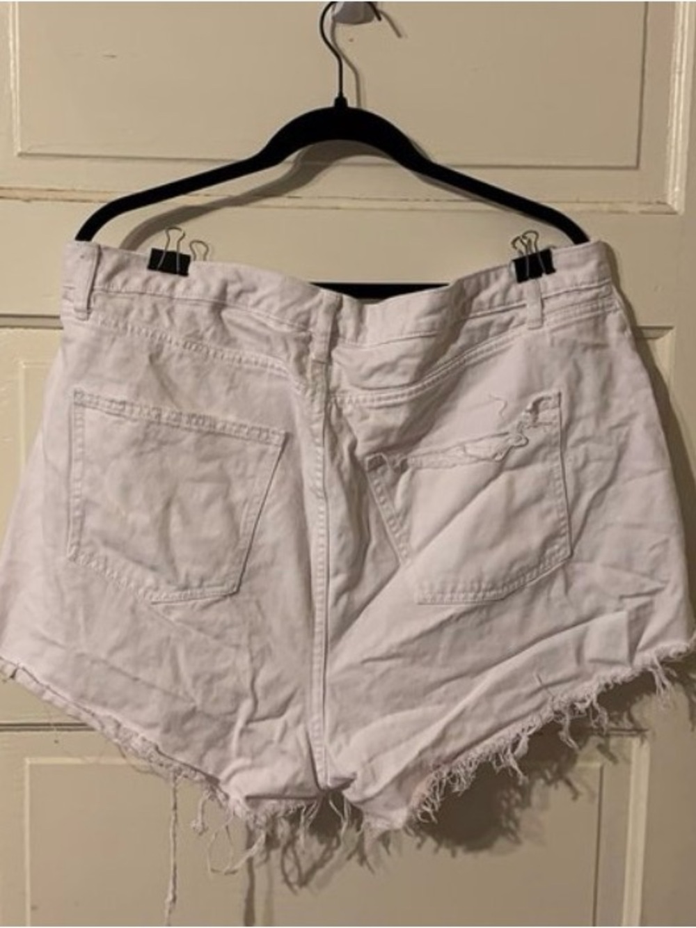 wild fable White Distressed Denim Cutoff Shorts - Picture 3 of 3